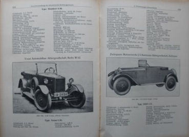 Wolfram "Die Motorfahrzeuge" Vehiclehistory 1928 with Modelmap (6236)